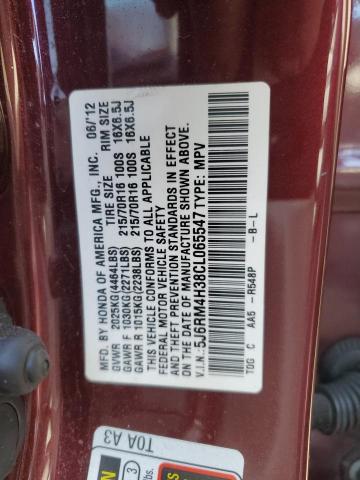 Photo 10 from auction – 2012 HONDA CR-V LX with VIN 5J6RM4H38CL065547