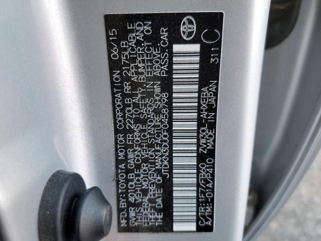 Photo 10 from auction – 2015 TOYOTA PRIUS with VIN JTDKN3DU0F0458798