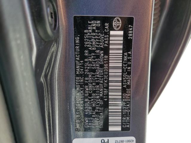 Photo 10 from auction – 2014 TOYOTA CAMRY L with VIN 4T1BF1FK3EU396118