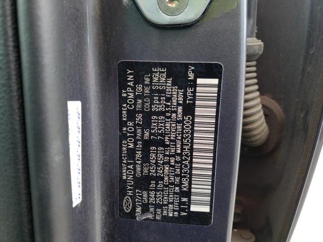 Photo 10 from auction – 2017 HYUNDAI TUCSON LIM with VIN KM8J3CA23HU533005