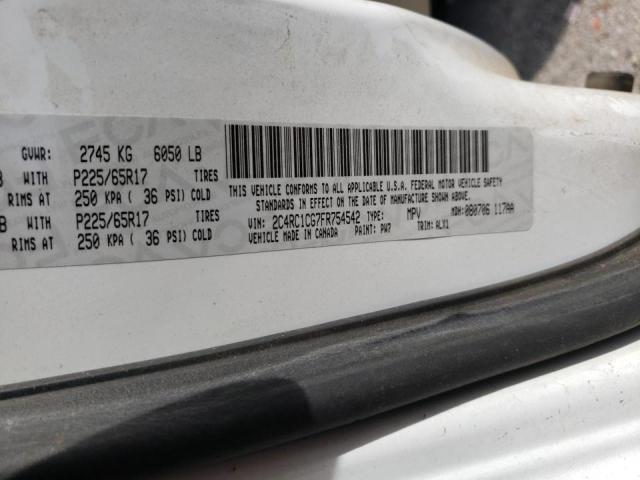 Photo 10 from auction – 2015 CHRYSLER TOWN & COU with VIN 2C4RC1CG7FR754542