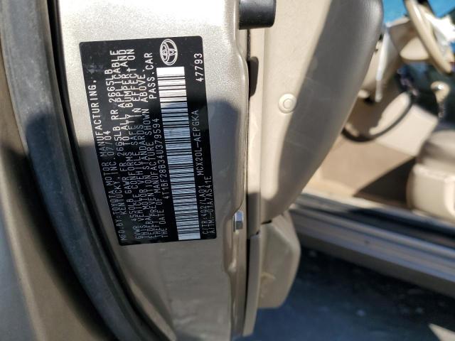 Photo 10 from auction – 2004 TOYOTA AVALON with VIN 4T1BF28B34U379594