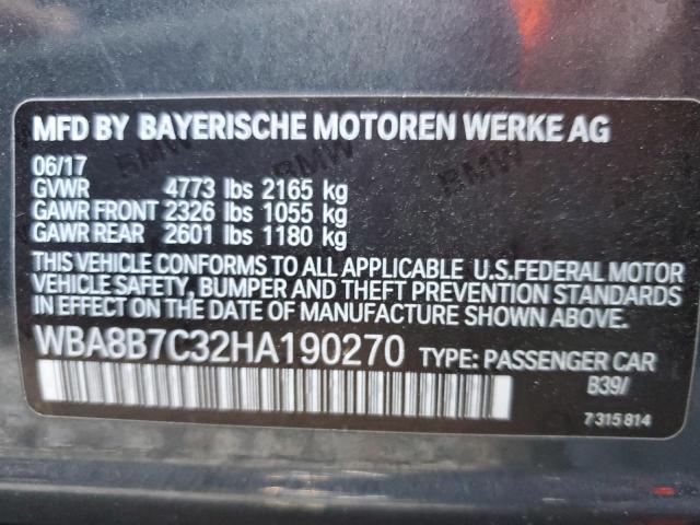 Zdjęcie 10 z aukcji – 2017 BMW 340 XI z VIN WBA8B7C32HA190270