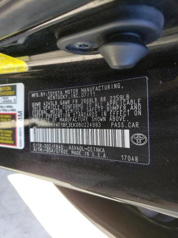 Foto 10 de la subasta – 2011 TOYOTA CAMRY BASE con VIN 4T1BF3EK0BU224993