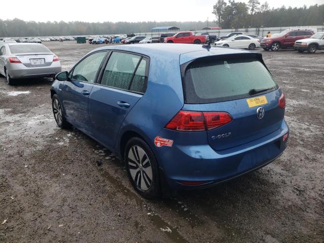 Photo 3 from auction – 2016 VOLKSWAGEN E-GOLF SE with VIN WVWKP7AU7GW915997