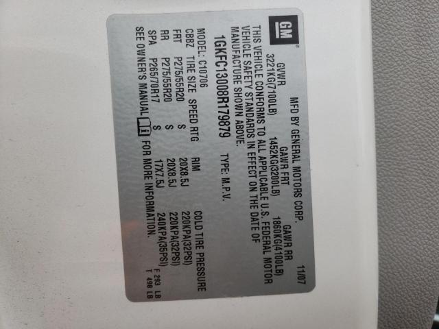 Photo 10 from auction – 2008 GMC YUKON with VIN 1GKFC13008R179879