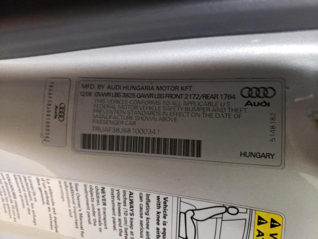 Photo 10 from auction – 2008 AUDI TT 2.0T with VIN TRUAF38J681000341