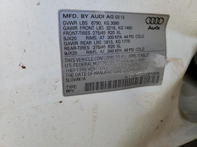 Photo 10 from auction – 2013 AUDI Q7 PREMIUM with VIN WA1LGAFE2DD013536