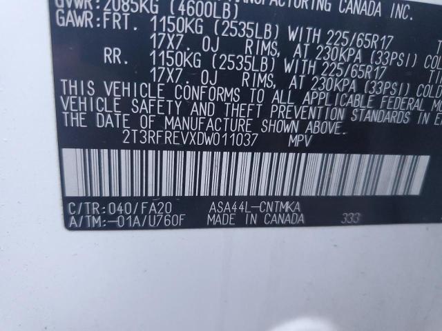 Photo 10 from auction – 2013 TOYOTA RAV4 XLE with VIN 2T3RFREVXDW011037