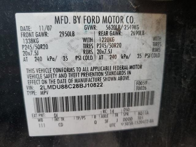 Photo 10 from auction – 2008 LINCOLN MKX with VIN 2LMDU88C28BJ10822