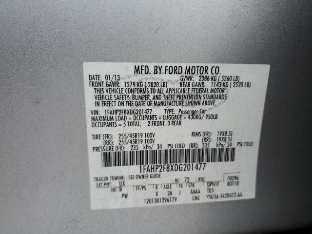 Photo 10 from auction – 2013 FORD TAURUS LIM with VIN 1FAHP2F8XDG201477