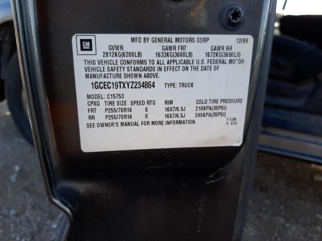 Photo 10 from auction – 2000 CHEVROLET SILVERADO with VIN 1GCEC19TXYZ234864