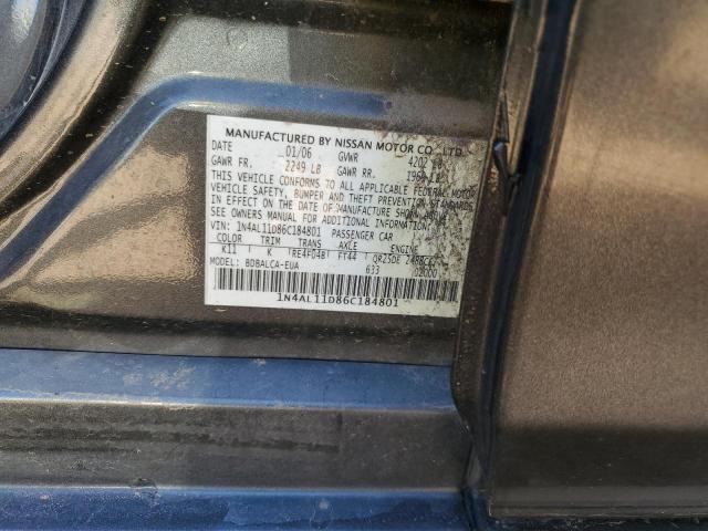 Photo 10 from auction – 2006 NISSAN ALTIMA S with VIN 1N4AL11D86C184801