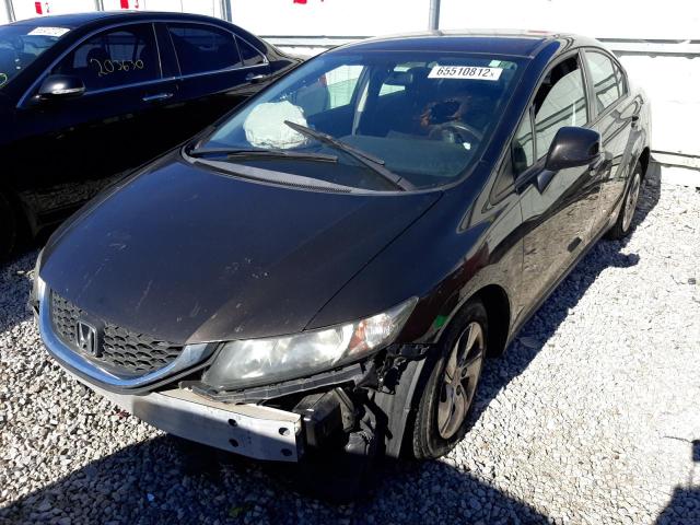 Photo 2 from auction – 2013 HONDA CIVIC LX with VIN 19XFB2F57DE033402