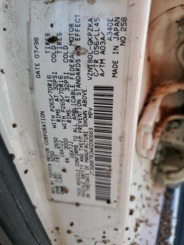 Photo 10 from auction – 1998 TOYOTA 4RUNNER LI with VIN JT3GN87R2W0090669