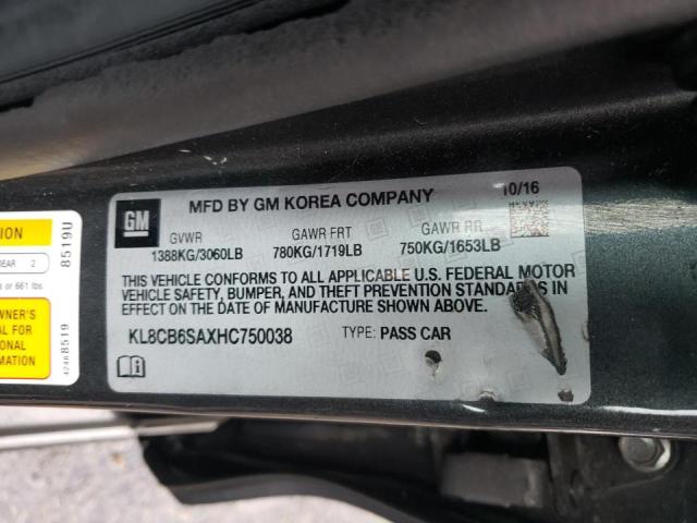 Photo 10 from auction – 2017 CHEVROLET SPARK LS with VIN KL8CB6SAXHC750038