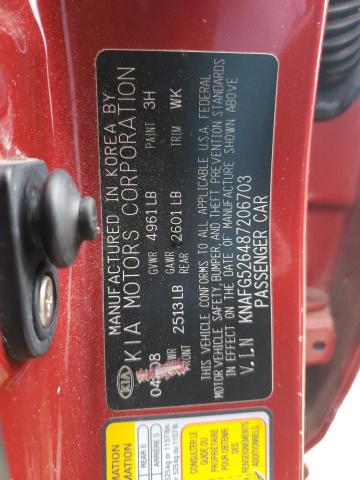 Photo 10 from auction – 2008 KIA RONDO LX with VIN KNAFG526487206703
