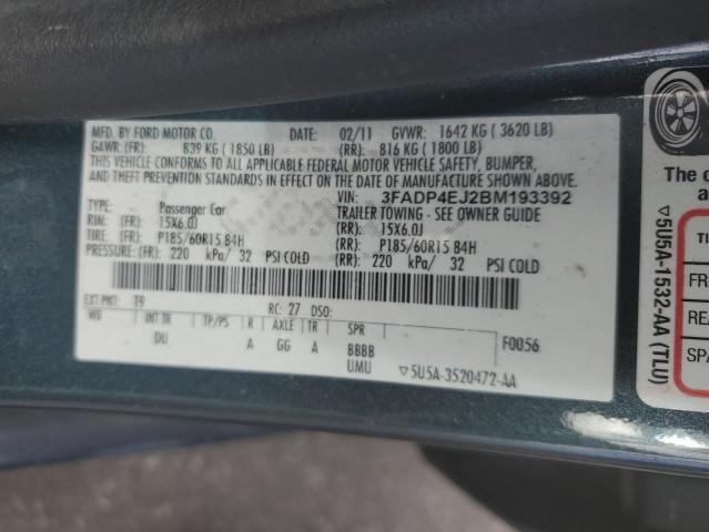 Photo 10 from auction – 2011 FORD FIESTA SE with VIN 3FADP4EJ2BM193392
