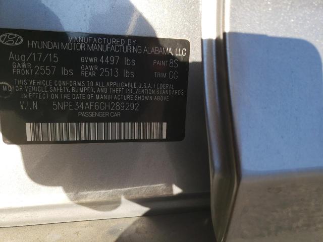 Photo 10 from auction – 2016 HYUNDAI SONATA SPO with VIN 5NPE34AF6GH289292