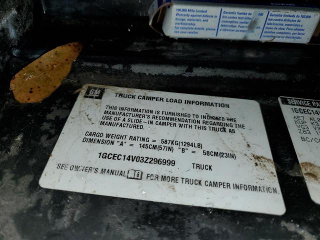 Photo 10 from auction – 2003 CHEVROLET SILVERADO with VIN 1GCEC14V03Z296999