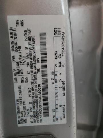 Photo 10 from auction – 2016 FORD ESCAPE S with VIN 1FMCU0F79GUA60038