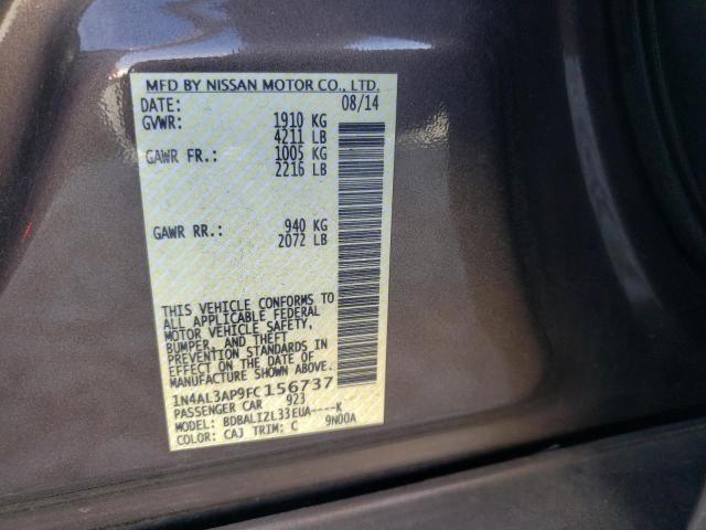 Photo 10 from auction – 2015 NISSAN ALTIMA 2.5 with VIN 1N4AL3AP9FC156737