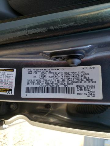 Photo 10 from auction – 2005 TOYOTA 4RUNNER SR with VIN JTEZU14R750051279