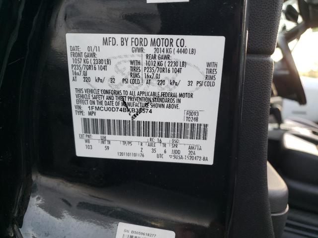Photo 10 from auction – 2011 FORD ESCAPE XLT with VIN 1FMCU0D74BKB35574