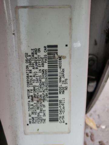 Photo 10 from auction – 2002 TOYOTA PRIUS with VIN JT2BK18U620065995