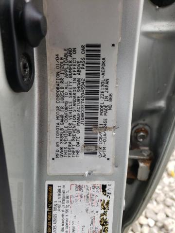 Photo 10 from auction – 2004 TOYOTA COROLLA CE with VIN JTDBR32E742045942