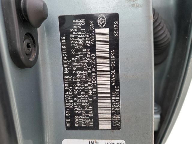 Photo 10 from auction – 2011 TOYOTA CAMRY BASE with VIN 4T1BF3EKXBU675543