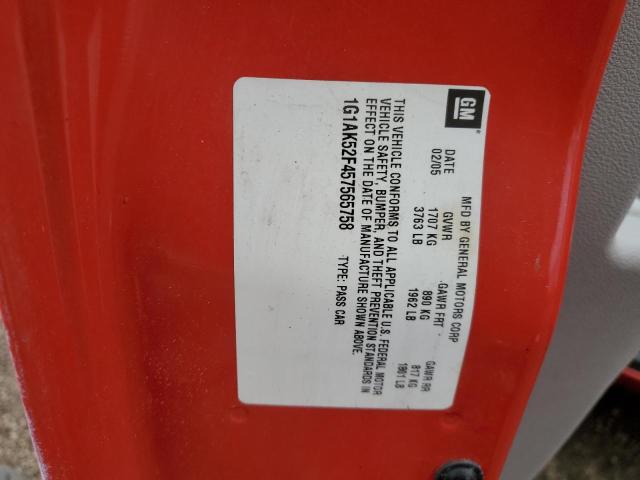 Photo 10 from auction – 2005 CHEVROLET COBALT with VIN 1G1AK52F457565758