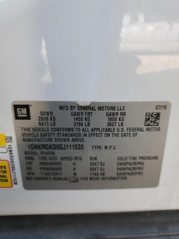 Photo 10 from auction – 2016 CHEVROLET TRAVERSE L with VIN 1GNKRGKD8GJ111530