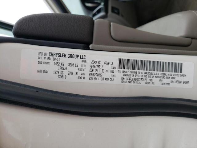 Photo 10 from auction – 2012 JEEP GRAND CHER with VIN 1C4RJEAG4CC157479