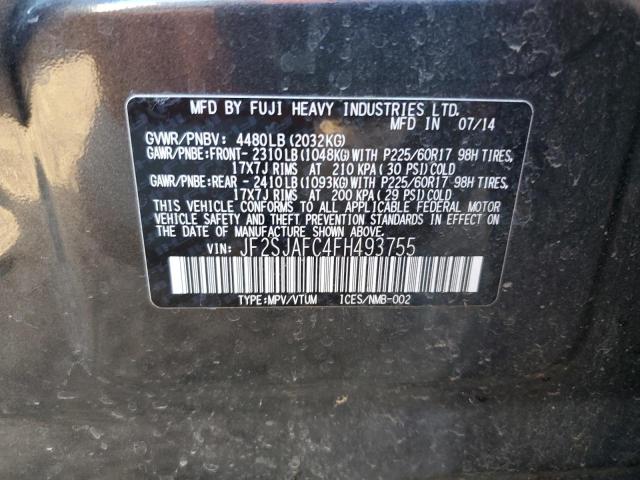 Photo 10 from auction – 2015 SUBARU FORESTER 2 with VIN JF2SJAFC4FH493755