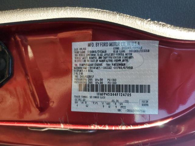 Photo 10 from auction – 2004 FORD MUSTANG GT with VIN 1FAFP45X44F124705
