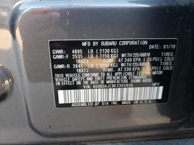 Photo 13 from auction – 2019 SUBARU OUTBACK 2. with VIN 4S4BSAJC8K3302926