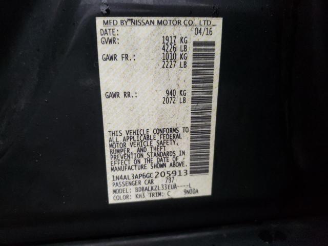 Photo 10 from auction – 2016 NISSAN ALTIMA 2.5 with VIN 1N4AL3AP6GC205913