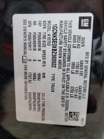 Photo 10 from auction – 2011 CHEVROLET SILVERADO with VIN 1GCNKSE0XBZ380922
