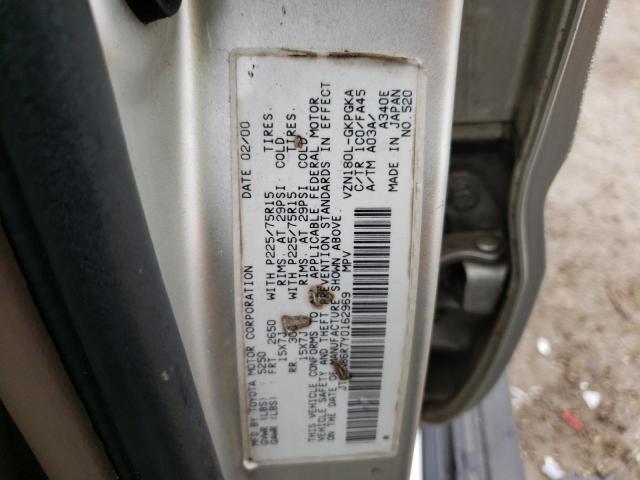 Photo 10 from auction – 2000 TOYOTA 4RUNNER SR with VIN JT3GN86R7Y0162969