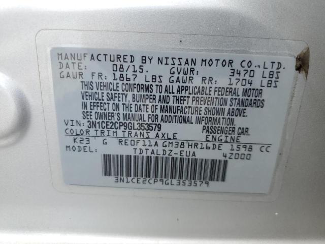Photo 10 from auction – 2016 NISSAN VERSA NOTE with VIN 3N1CE2CP9GL353579