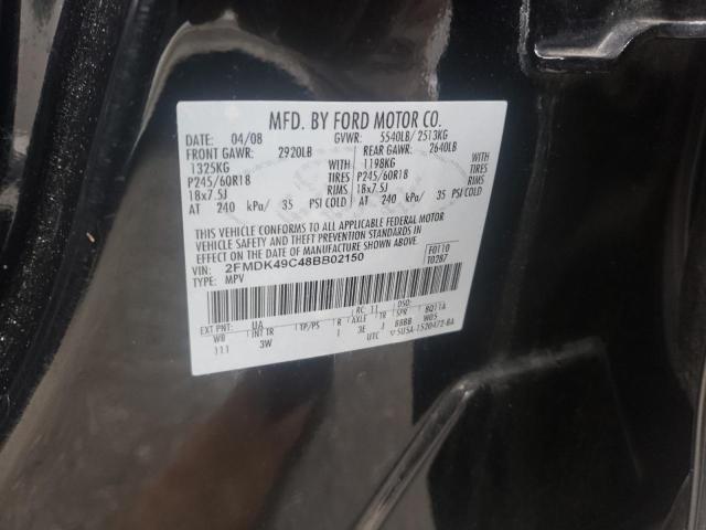 Photo 10 from auction – 2008 FORD EDGE LIMIT with VIN 2FMDK49C48BB02150