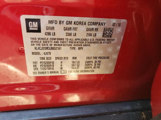 Photo 10 from auction – 2018 BUICK ENCORE PRE with VIN KL4CJDSM3JB652161