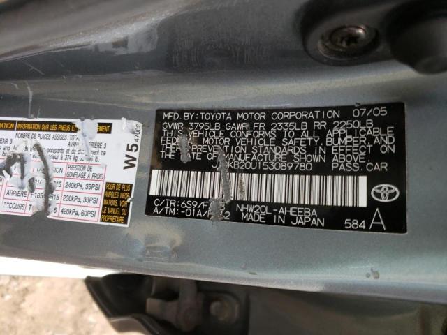 Photo 10 from auction – 2005 TOYOTA PRIUS with VIN JTDKB20U153089780