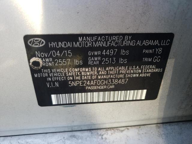 Photo 10 from auction – 2016 HYUNDAI SONATA SE with VIN 5NPE24AF0GH338487
