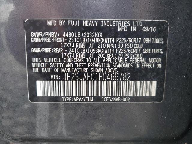 Photo 10 from auction – 2017 SUBARU FORESTER 2 with VIN JF2SJAEC1HG466782