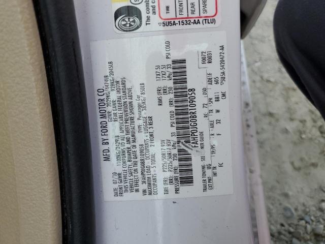 Photo 10 from auction – 2011 FORD FUSION SEL with VIN 3FAHP0JG0BR109058