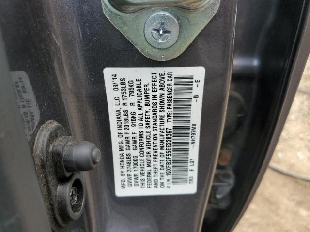 Photo 10 from auction – 2014 HONDA CIVIC LX with VIN 19XFB2F55EE228397