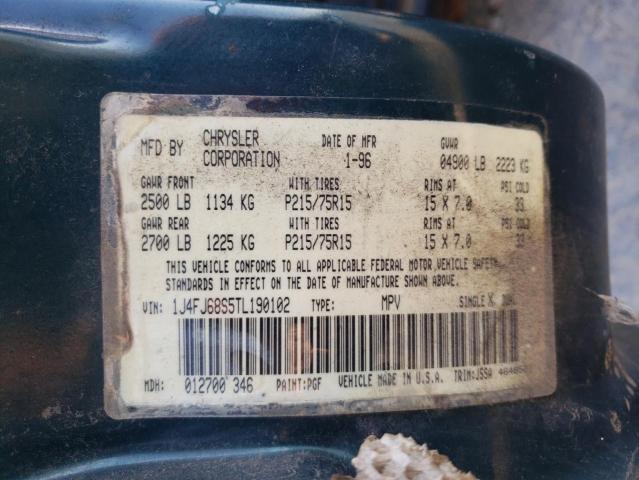 Photo 10 from auction – 1996 JEEP CHEROKEE S with VIN 1J4FJ68S5TL190102