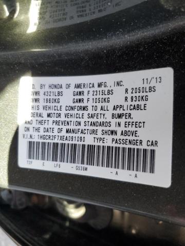 Photo 10 from auction – 2014 HONDA ACCORD EX with VIN 1HGCR2F7XEA091090